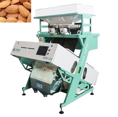 Máquina clasificadora de granos múltiples RGB CCD Nuts Color Sorter 2 rampas inclinadas