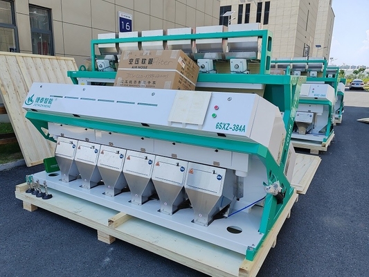 6 máquina del clasificador del color del canal inclinado IOT para el grano de café pegajoso del arroz 4-8T/H