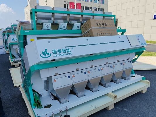 4-8 máquina del clasificador del color del grano de la t/h con 6/384 exactitud de los canales inclinados el ≥99.99%