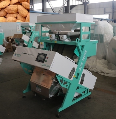 Máquina clasificadora de granos múltiples RGB CCD Nuts Color Sorter 2 rampas inclinadas