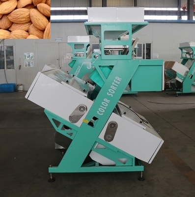 Máquina clasificadora de granos múltiples RGB CCD Nuts Color Sorter 2 rampas inclinadas
