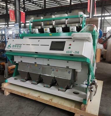 Canales inclinados blancos de la máquina 4 del clasificador del color del arroz del negro de Brown de la cámara CCD 256 canales