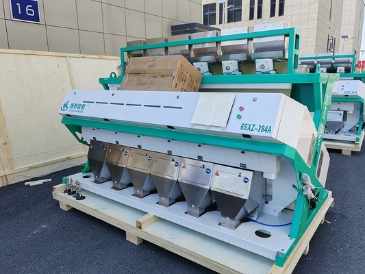6 canales inclinados 384 canalizan la exactitud 220V/50Hz de la máquina 4-8T/H el ≥99.99% del clasificador del grano