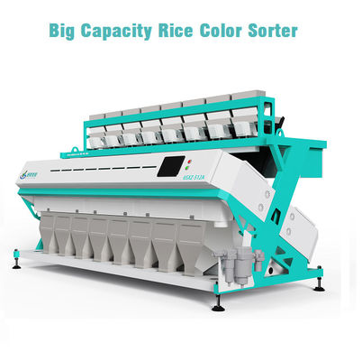 Máquina grande del clasificador del color de los canales del canal inclinado 512 de la capacidad 8 para el grano Bean Seed del arroz