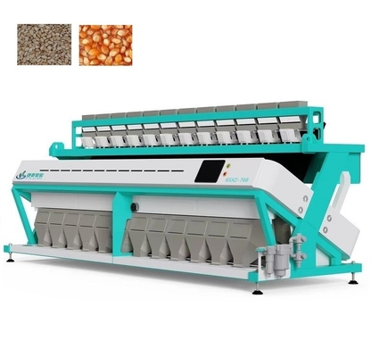 Alta producción 12 escaleras equipo de clasificación de color 768 canales clasificador de color de maíz